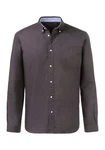 H.I.S Langarmhemd regular-fit Button-down-Kragen Dunkelgrau/Grau/Schwarz