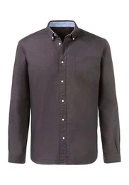 Langarmhemd regular-fit mit Button-down-Kragen, reine Baumwolle