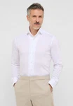 Eterna Langarmhemd SLIM FIT NON IRON Weiß/Creme/Khaki