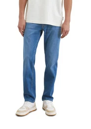 Regular-fit-Jeans aus leichtem Bio-Baumwoll-Mix