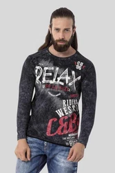 Cipo & Baxx T-Shirt Sweatshirts mit Print Hellblau/Rot/Blau/Schwarz/Creme