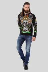 Cipo & Baxx T-Shirt Sweatshirts Front-Print Grün/Blau/Creme/Rot/Braun/Schwarz