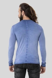 Cipo & Baxx T-Shirt Sweatshirts mit Knopfleiste Hellblau/Blau