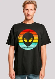 T-Shirt Alien Retro Sonnenuntergang Premium Qualitt
