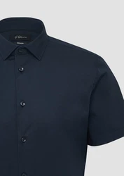 s.Oliver BLACK LABEL Kurzarmhemd Tailored Fit schwarz
