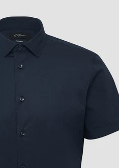 s.Oliver BLACK LABEL Kurzarmhemd Tailored Fit schwarz