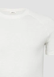 Kurzarmshirt T-Shirt mit Crew Neck und Raglanrmeln