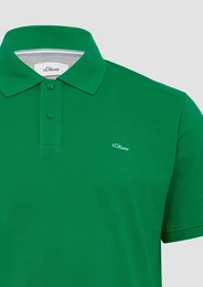 Kurzarmshirt Poloshirt aus Baumwollpiqu