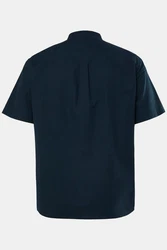 Men Plus Kurzarmhemd Stehkragen Dunkelblau/Blau/Schwarz/Rot