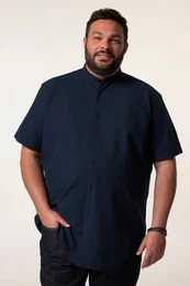 Kurzarmhemd Men+ Hemd Halbarm Stehkragen Seersucker bis 8 XL