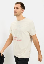 camel active T-Shirt Creme/Khaki/Beige/Braun