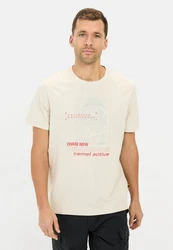 camel active T-Shirt Creme/Khaki/Beige/Braun