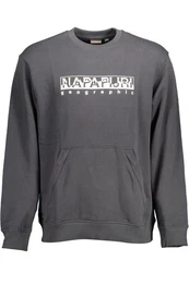 Sweatshirt Herren Langarm-Sweatshirt Schwarz mit Taschen und