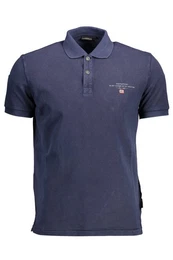 Poloshirt Modisches Herren-Poloshirt in Blau mit Stickerei
