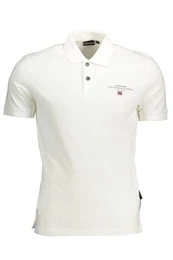 Poloshirt Stilvolles Herren Polohemd in Wei mit Druck &