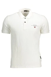Poloshirt Herren Kurzarm-Poloshirt Wei mit Druck und