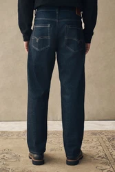 Next Straight-Jeans Signature Jeans Straight Fit (1-tlg) Dunkelblau/Blau