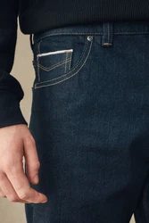 Next Straight-Jeans Signature Jeans Straight Fit (1-tlg) Dunkelblau/Blau
