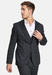 Jeff Oscar Blazer Sakko Dunkelgrau/Grau/Dunkelblau/Hellblau