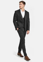 Jeff Oscar Blazer Sakko Dunkelgrau/Hellblau/Grau