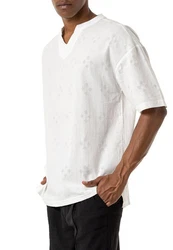 RedBridge T-Shirt mit Cut-Out-Ausschnitt Weiß/Creme/Schwarz/Rot