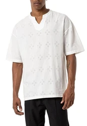 RedBridge T-Shirt mit Cut-Out-Ausschnitt Weiß/Creme/Schwarz/Rot
