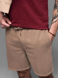 OMBRE Sweatshorts RELAXED FIT Athleisure-Stil Beige/Khaki/Braun