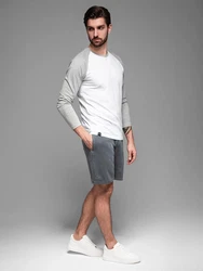 OMBRE Sweatshorts RELAXED FIT Athleisure-Stil Grau/Dunkelgrau/Hellgrau
