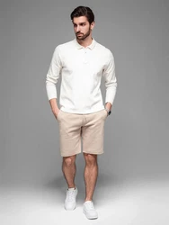 OMBRE Chinoshorts SLIM FIT Khaki/Beige