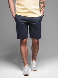 Chinoshorts Casual Herren SLIM FIT Jacquard-Strickshorts strukturierter Jacquard-Strick