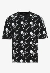 RedBridge T-Shirt mit Totenkopf-Print Beige/Schwarz
