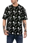 RedBridge T-Shirt mit Totenkopf-Print Beige/Schwarz