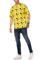 RedBridge T-Shirt mit Totenkopf-Print Gelb