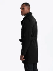 OMBRE Trenchcoat SLIM FIT Schwarz/Braun
