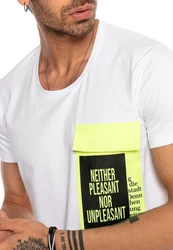 RedBridge T-Shirt Thornton Weiß/Gelb/Creme