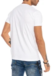 RedBridge T-Shirt Thornton Weiß/Gelb/Creme