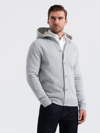 Kapuzenpullover Kapuzenpulli mit Knopfleiste