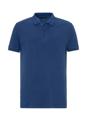 T-Shirt mit Logo-Stickerei Klassischer Kragen, Regular Fit, Baumwolle