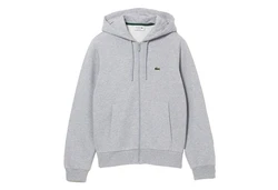 Lacoste Sweatshirt Sweatjacke mit Kapuze Grau/Hellgrau