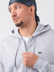 Lacoste Sweatshirt Sweatjacke mit Kapuze Grau/Hellgrau