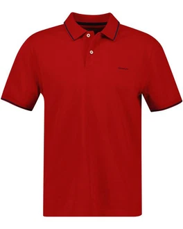 Gant Tipping Pique Rugger Poloshirt Rot/Dunkelrot Gant Tipping Pique Rugger Poloshirt Rot/Dunkelrot