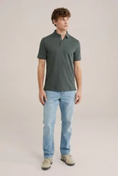WE Fashion Poloshirt Dunkelgrün