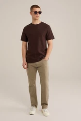 WE Fashion T-Shirt Dunkelrot/Bordeaux/Dunkelbraun/Braun