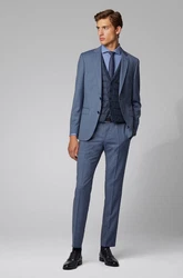 BOSS Steppweste Hiwan Dunkelblau/Blau/Hellblau