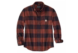Carhartt Midweight Flannel Plaid Hemd rot