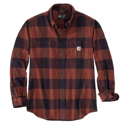 Carhartt Midweight Flannel Plaid Hemd rot