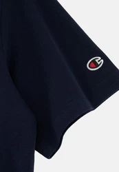 Champion T-Shirt Kurzarmshirt Dunkelblau/Beige