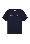 Champion T-Shirt Kurzarmshirt Dunkelblau/Beige