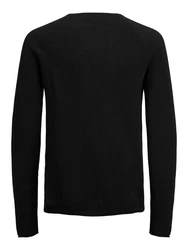 Jack & Jones Strickpullover Hill (1-tlg) Schwarz/Dunkelblau