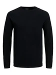 Jack & Jones Strickpullover Hill (1-tlg) Schwarz/Dunkelblau